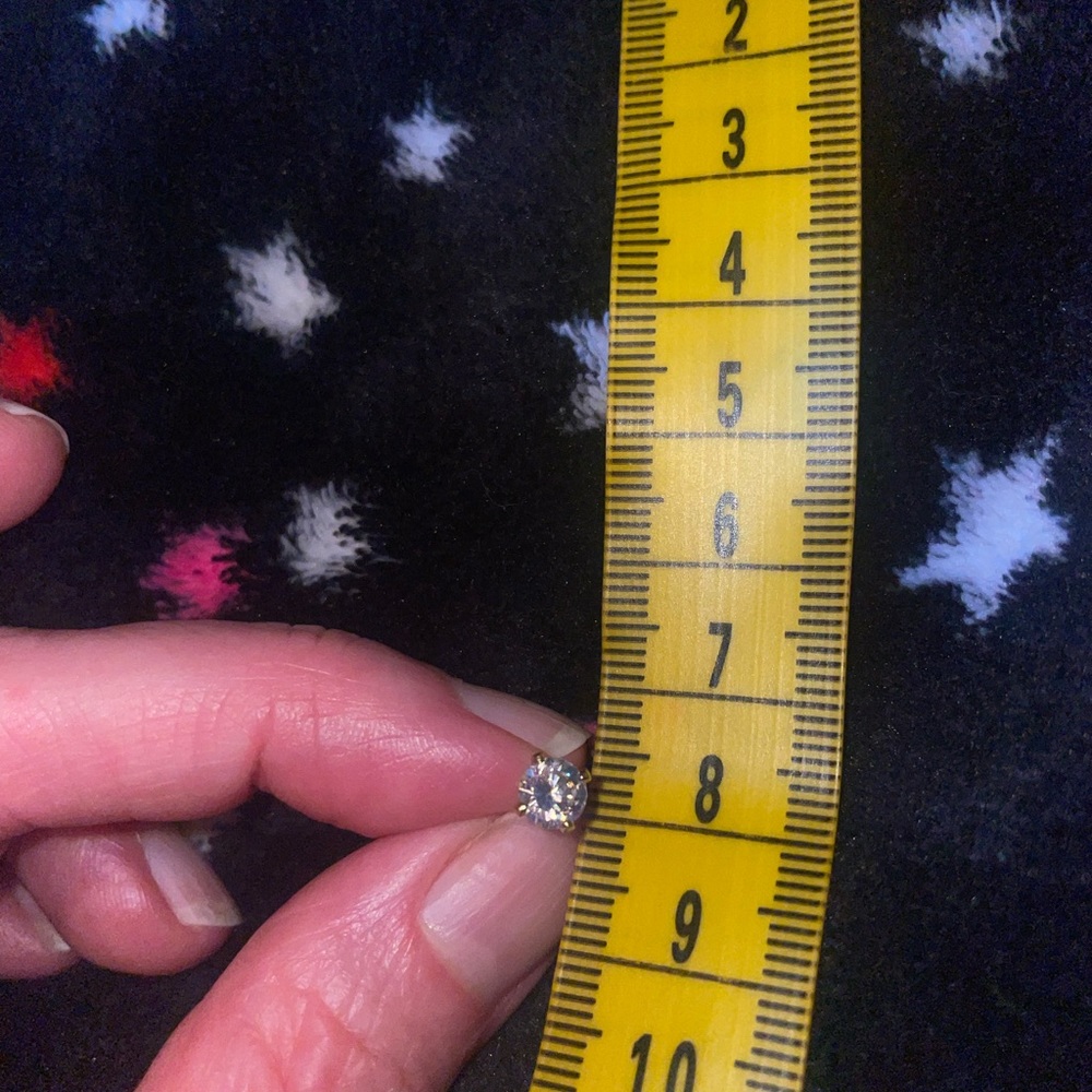 Lab simulated diamond earring - Picture 11 of 11